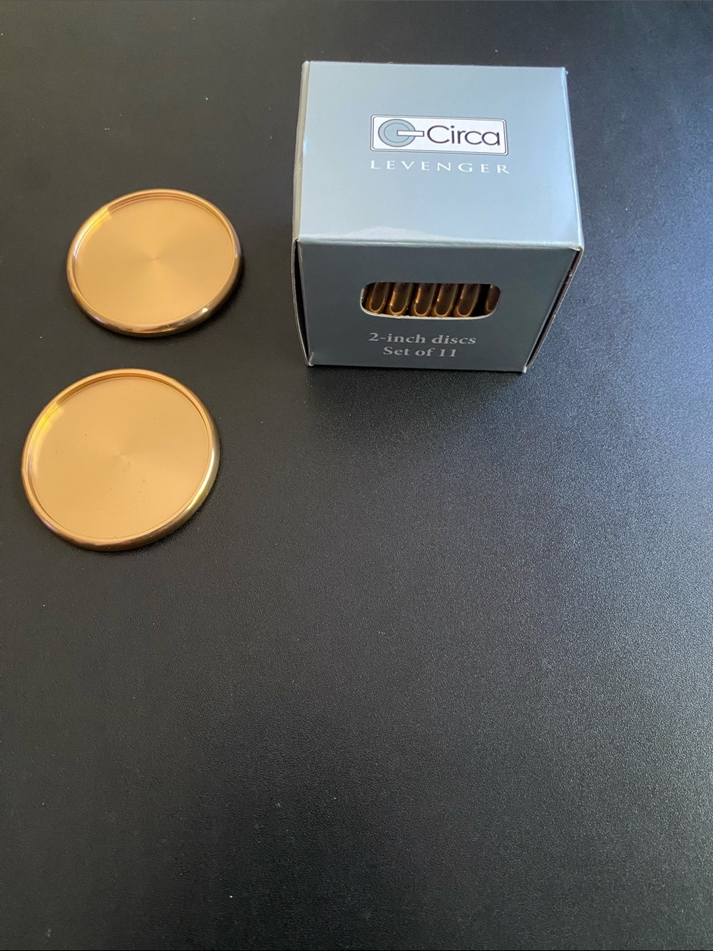 Circa Levenger 2-Inch Brass Discs Set of 11 - Gold Tone